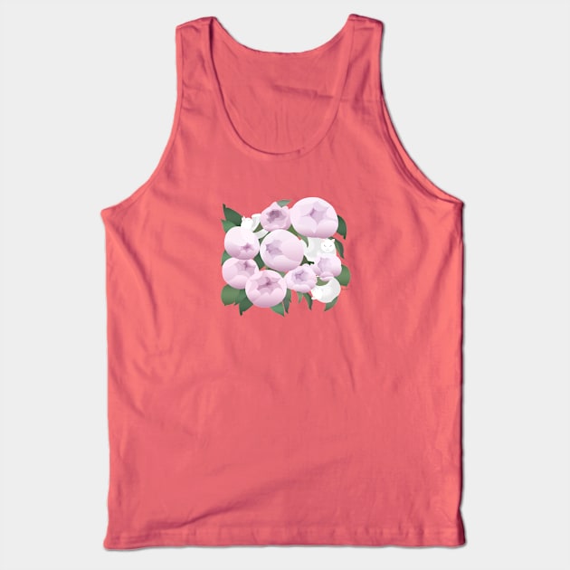 Peonies and cats Tank Top by drawingnikki